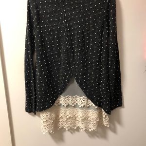 Altar'd State Sweaters - Dark grey sweater with lace trim Altar'd State Sweaters - Dark grey sweater with lace trim
